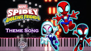 Marvels Spidey and His Amazing Friends Theme Song Piano Tutorial [upl. by Cired955]