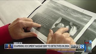 Examining document Nassar sent detectives in 2004 [upl. by Anemolihp703]