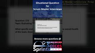 Scrum Master SM Interview Question 173 of 200 scrummasterinterview scrummaster agileinterview [upl. by Relyuhcs]