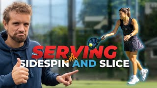 Using SIDESPIN and SLICE on Your PADEL SERVE  ThePadelSchoolcom [upl. by Aitas]