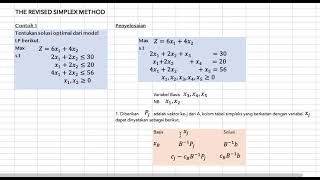 Metode Simpleks yang Direvisi [upl. by Akino]
