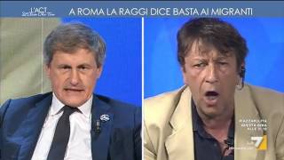 Casarini vs Alemanno Sullimmigrazione prendete voti ma perdete con la storia [upl. by Akinahs]