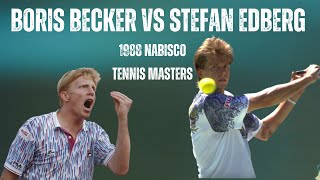 BORIS BECKER VS STEFAN EDBERG  1989 NABISCO MASTERS FINAL [upl. by Eimor897]