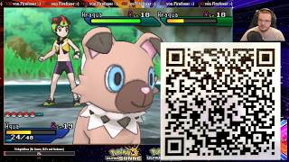 Pokemon UltraMond 006 Kino Pikachu QR Code  3DS Livestream [upl. by Euphemiah]