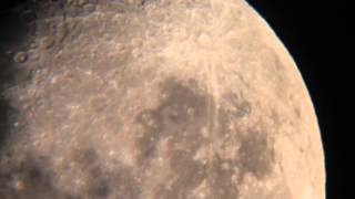 Moon through a 6 inch Dobsonian [upl. by Oiliduab]