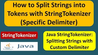 How to Split Strings into Tokens with StringTokenizer Specific Delimiter [upl. by Artnoed]