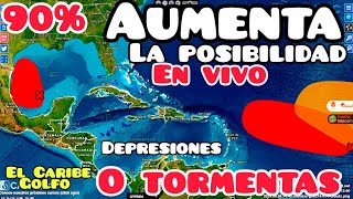 2 Depresiones o tormentas se están formando cerca al Caribe y Golfo [upl. by Lowndes]