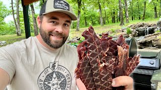 Deer Jerky on a Pellet Grill [upl. by Eadrahs]