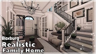 BLOXBURG Realistic 2Story Family Home Speedbuild  Roblox House build [upl. by Nebe]