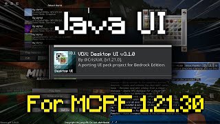 JAVA UI For MCPE 12130  Pack that transforms MCPE UI into JAVA Minecraft UI [upl. by Derfliw782]