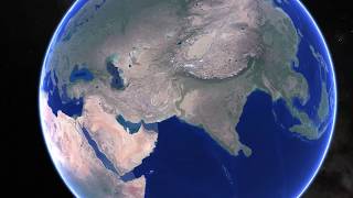 Zooming in from space to India [upl. by Eusadnilem25]