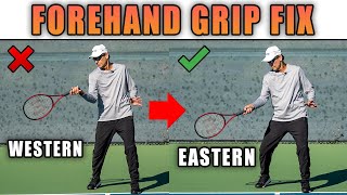 How To Transition To A Better Forehand Grip  Tennis Lesson [upl. by Johny352]