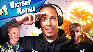 Virgil van Dijk Plays Fortnite For The First Time ft MrSavage [upl. by Otanutrof]