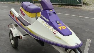 1996 Kawasaki TS jet ski 2 stroke walkaround video [upl. by Navad]