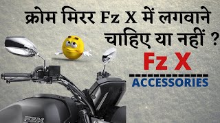 YAMAHA Fz x chrome mirror  Fz x accessories  Two Wheeler solution [upl. by Emse734]