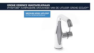 GROHE Essence New  de wastafelkraan met instelbaar draaibereik [upl. by Ilyk]