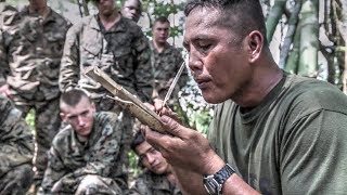 US Marines Learn Jungle Survival Skills From Philippine Marines [upl. by Rehsa33]