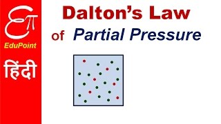 Daltons law of Partial Pressure  Explained in HINDI [upl. by Akceber346]