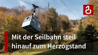 Seilbahn Walchensee  Herzogstand  Geschichtsträchtige HölzlPendelbahn in den bayerischen Alpen [upl. by Linoel427]