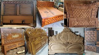 Wood headboard design ideas  Beautiful wooden headboard ideas  Make money with wood headboards [upl. by Ellinej]