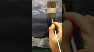 Whiteford Lighthouse ARTWORK stage 7 growyourchannel seascapepainting lighthouseviews [upl. by Sussna]