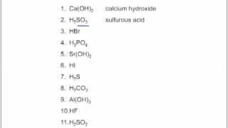 Formulas Lesson 10 Acids Bases Practice Questions [upl. by Eselrahc]