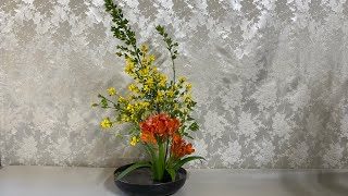 ABC FLORAL DESIGN 19 Golden Orchid Elegance Floral Design Tutorial [upl. by Arjun]