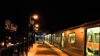 IND Subway Northbound R68 D Train at 50th St Night [upl. by Fauver]