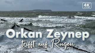 Orkan Zeynep trifft auf die Insel Rügen  Dranske 2022 4K Walk [upl. by Ynogoham178]