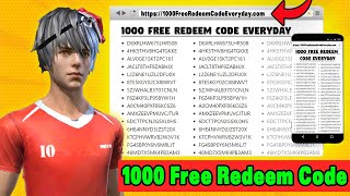 I Got Free 1000 Redeem Code in 5 Minutes😍🔥 Free Redeem Code Website Revealed 🔥🤘 [upl. by Yelahs34]