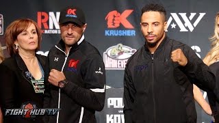 Sergey Kovalev vs Andre Ward Full Final Press Conference amp Face Off Video [upl. by Eednam]