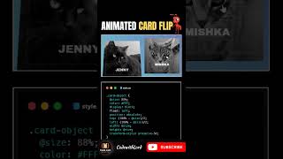 Animated card flip animation for website using trending react htmlcss viral shorts coding [upl. by Surad]