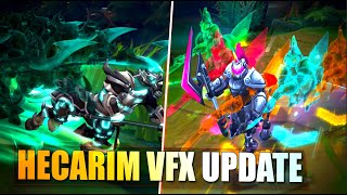 HECARIM VISUAL EFFECTS UPDATE ALL SKINS amp COMPARISON  League of Legends [upl. by Yerffoej483]