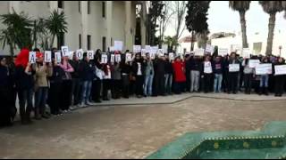 Sitin des étudiants de lENCG TANGER 17022014 [upl. by Anitnatsnok]