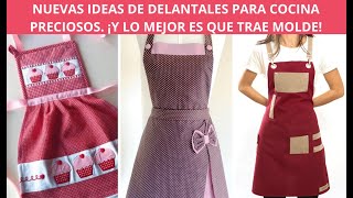 CON MOLDE Nuevos Diseños De Delantales Para Cocina Preciosos [upl. by Iraam]