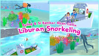 Ayline amp Si Kembar Alcen Cellia  Liburan Snorkeling  Sakura School Simulator [upl. by Attesor]