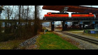 4K CN Track Evaluation Special Rare Train and CP Rail BNSF Rail ViaRail Passenger [upl. by Alurd289]