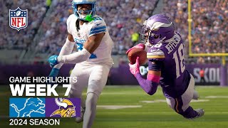 Detroit Lions vs Minnesota Vikings Game Highlights  NFL 2024 Week 7 [upl. by Ettesyl]