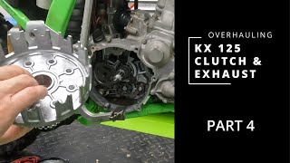 Replacing Clutch Basket and Discs on Kawasaki 2 Stroke KX125 [upl. by Eladal]