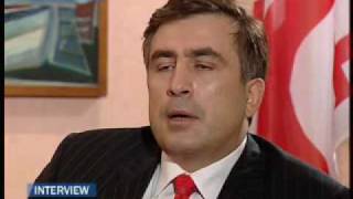 EuroNews  Entrevista Saakasvili defende Geórgia democrática [upl. by Ecnadnac704]