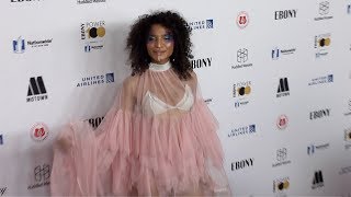 Indya Moore 2018 EBONY Power 100 Gala Red Carpet [upl. by Cleaves]