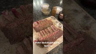 Tomahawk Venison Backstrap venison deer deerhunting cooking grill meat tomahawksteak [upl. by Etnaihc]