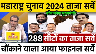 Maharasht assembly election opinion poll 2024Maharashtra Vidhansabha chunav survey 2024 NDA  MVA [upl. by Nojel]