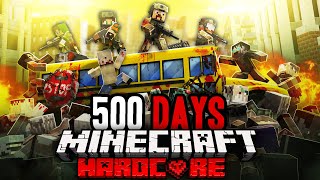 I Survived 500 Days at WAR in Zombie Minecraft 6 Hours [upl. by Oiligriv]