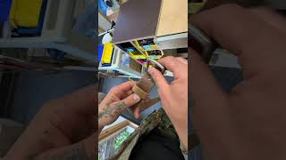 Making a Leather Belt for Order 135922 shorts leathercraft asmr [upl. by Ahsial]