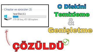 Bilgisayarda yerel Disk C Temizleme Nasıl Yapılır Windows 10 2020 [upl. by Assirhc]