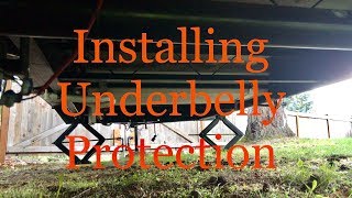 RV trailer  Installing Underbelly Protection Part 1 [upl. by Adnarram416]