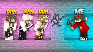 Minecraft Manhunt BOYS vs 3 GIRLS [upl. by Leinnad49]