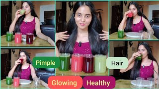 Skin Complexion Changing Juices  4 Natural Healthy Drink for Pimple free Glowing skinhair growth [upl. by Ennair129]