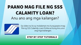 PAANO MAG APPLY NG SSS CALAMITY LOAN  HOW TO APPLY SSS CALAMITY LOAN ONLINE knowledgetechtv [upl. by Nyladnor]